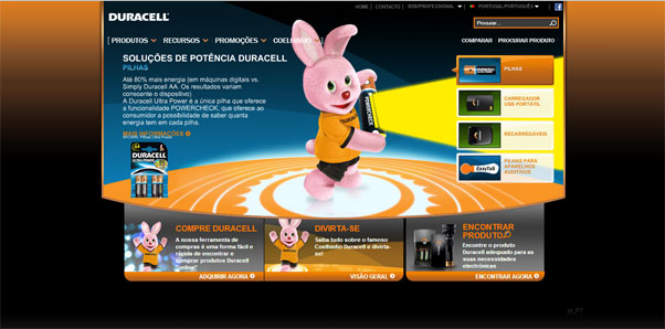 Sítio web da Duracell