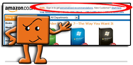 Personalised recommendations on Amazon